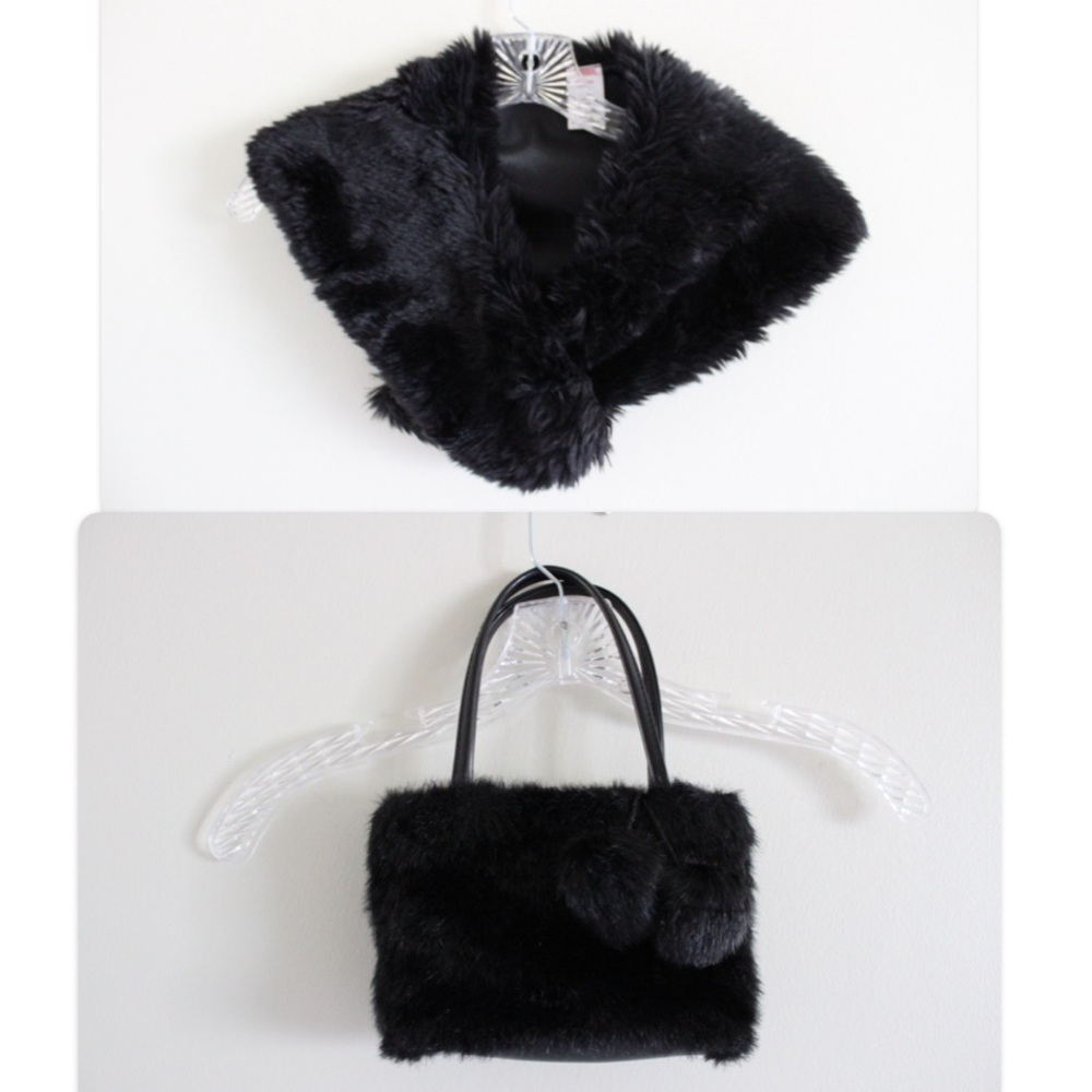 Gymboree Girl’s Toddler Faux Fur Shawl with Matching Purse